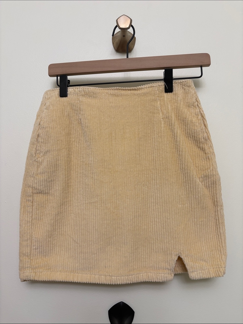 Butter Yellow Corduroy Mini Skirt